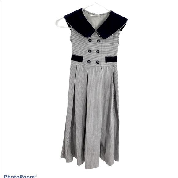 Vintage Bonnie Jean Sailor/NauticalDress 7-8us